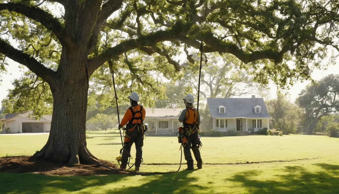 Local tree removal provider lowering a large tree limb safely beside a home in Brunswick
